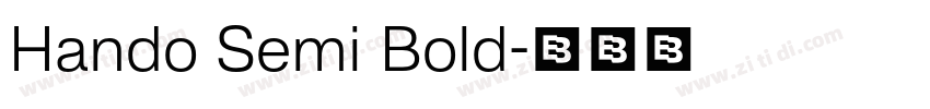Hando Semi Bold字体转换